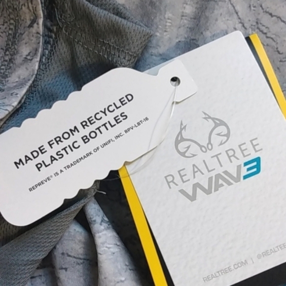 REALTREE ASPECT FISHING GRAY CREW NECK SHORT SLEEVE PERFORMANCE TEE SIZE S NWT - Picture 6 of 6